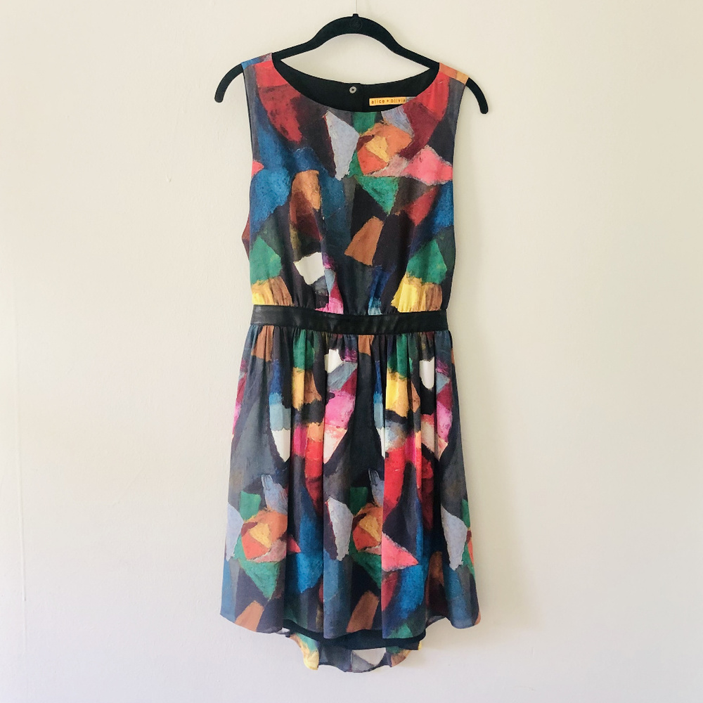 Alice + Olivia colorblock mini dress